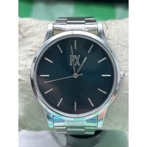 PX Silver Tone Navy Blue Dial Men’s Quartz Watch